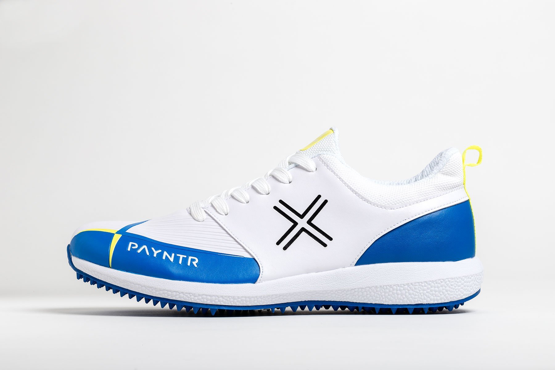 Payntr V Pimple - White &amp; Blue Cricket Shoes